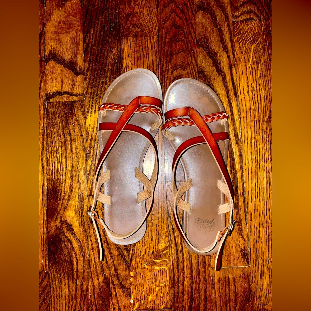 Faded glory faux leather Strappy sandal